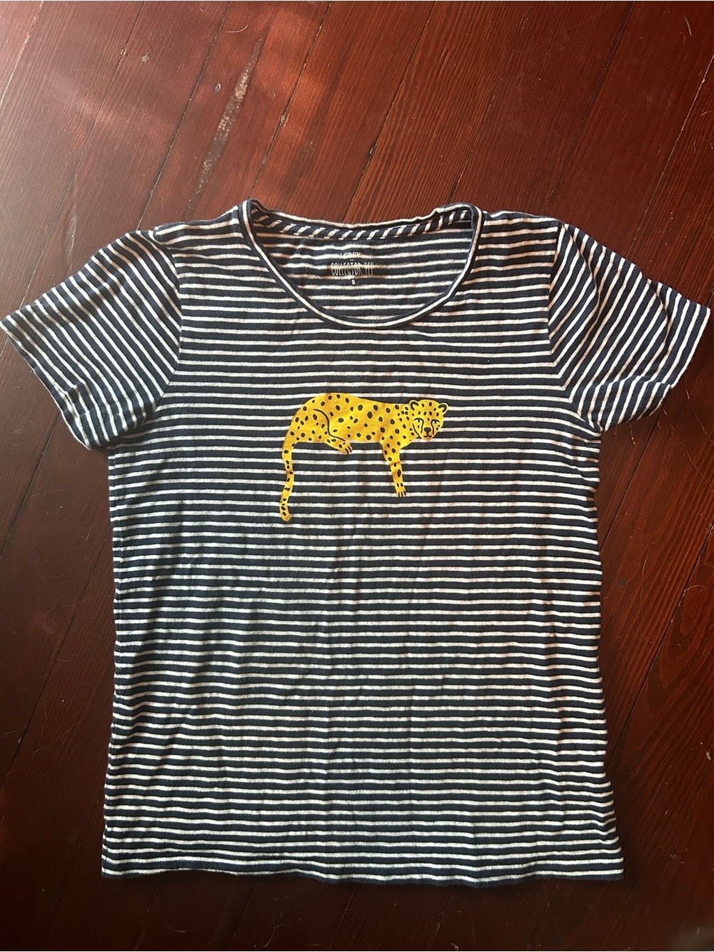 J. Crew Navy and White Striped Tee